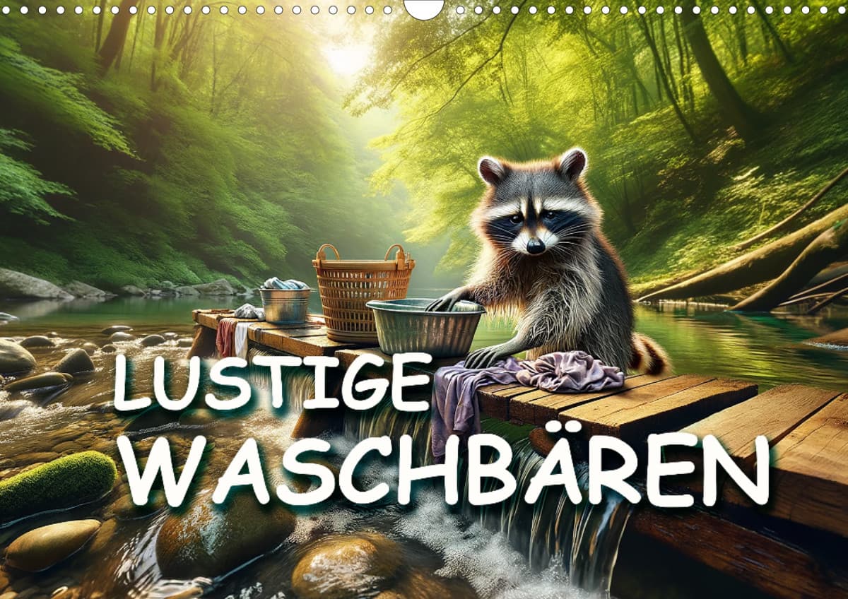 Lustige Waschbären