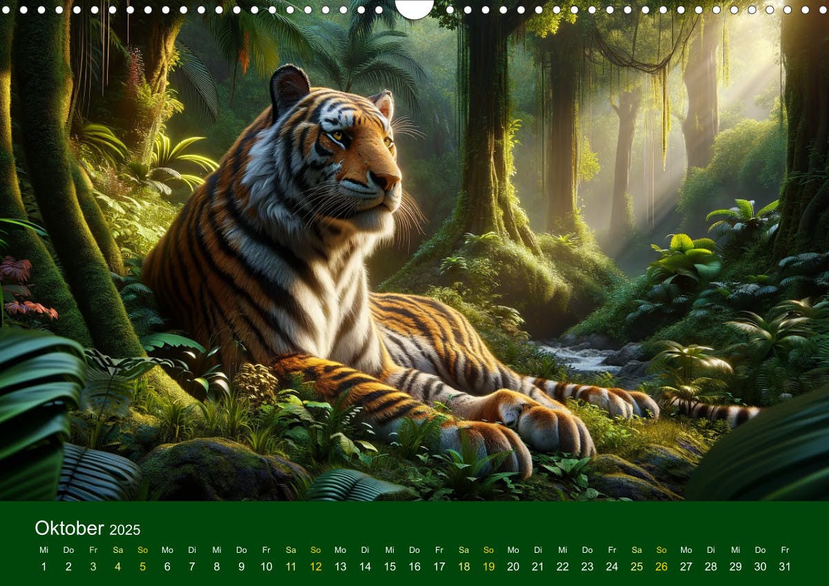 Majestätische Tiger - Oktober