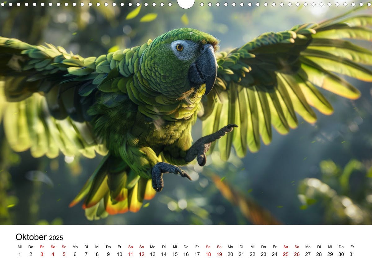 Papageien - Farbenfrohe Paradiesvögel - Oktober