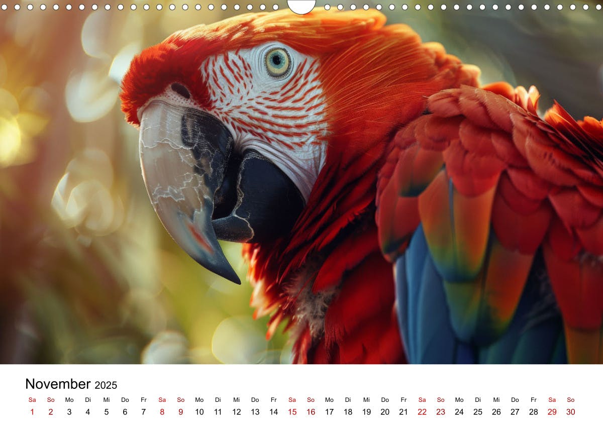 Papageien - Farbenfrohe Paradiesvögel - November