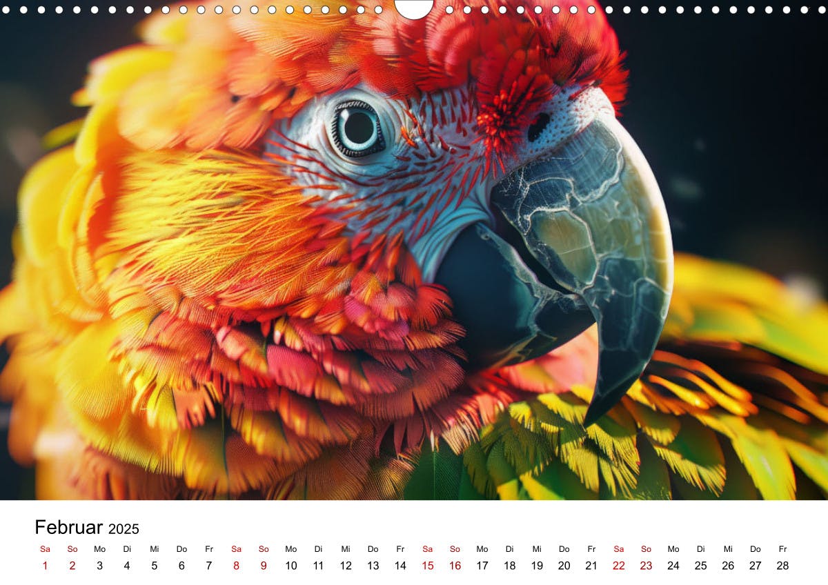 Papageien - Farbenfrohe Paradiesvögel - Februar