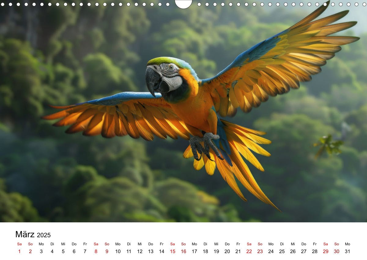Papageien - Farbenfrohe Paradiesvögel - März