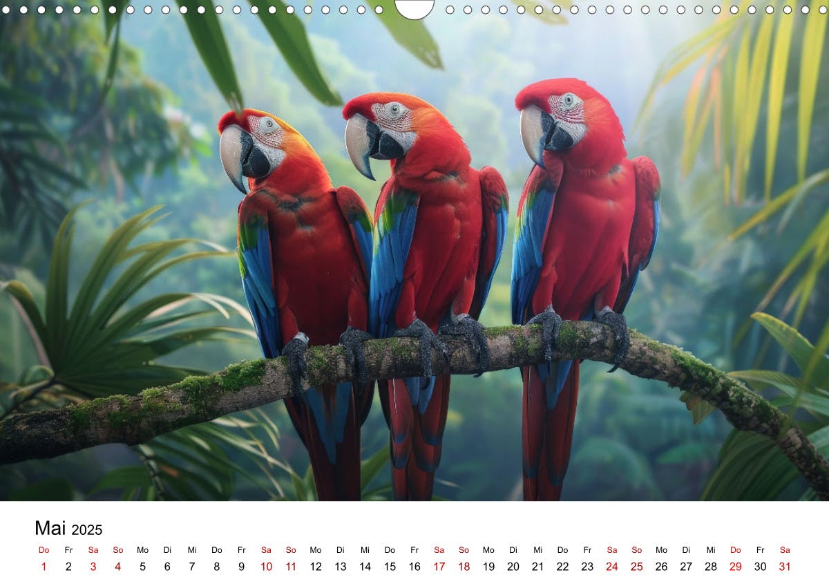 Papageien - Farbenfrohe Paradiesvögel - Mai