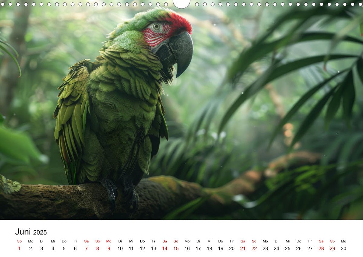 Papageien - Farbenfrohe Paradiesvögel - Juni