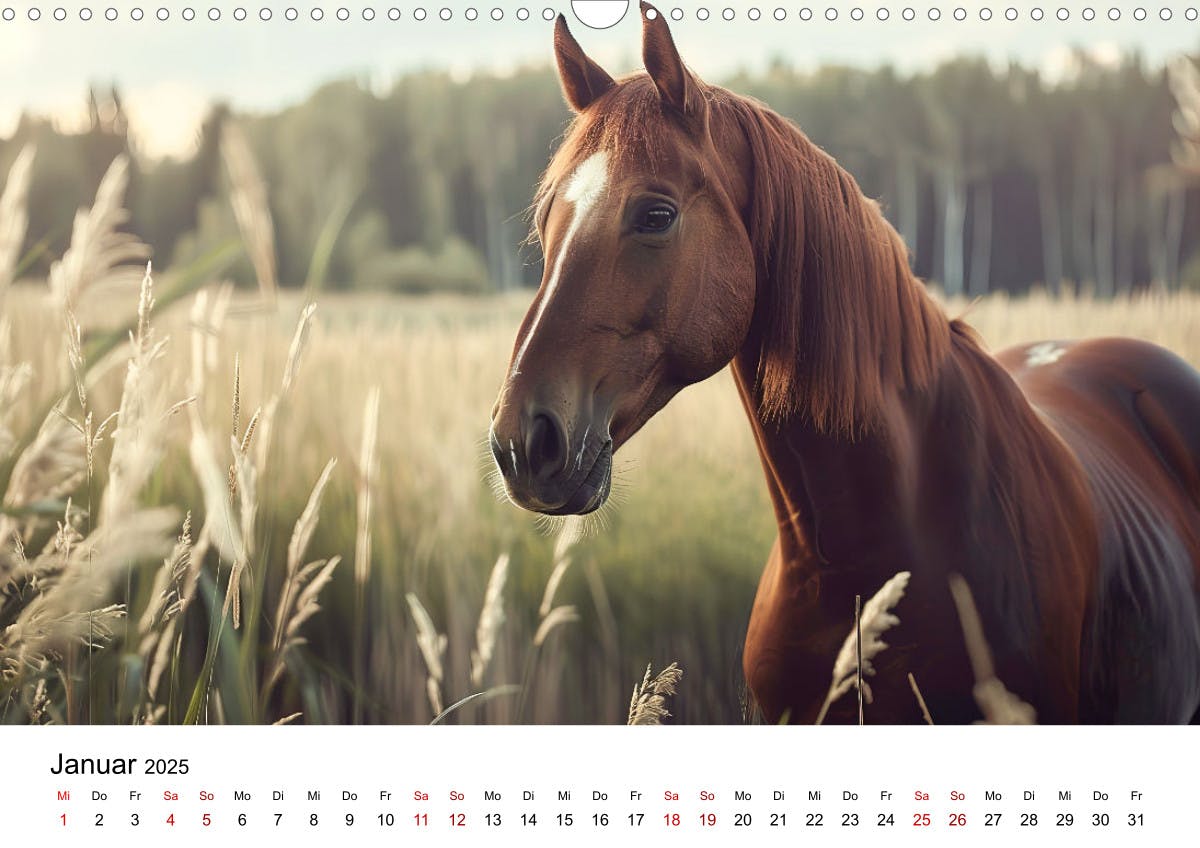 Wilde Mähnen: Ein Jahr mit Pferden - Januar