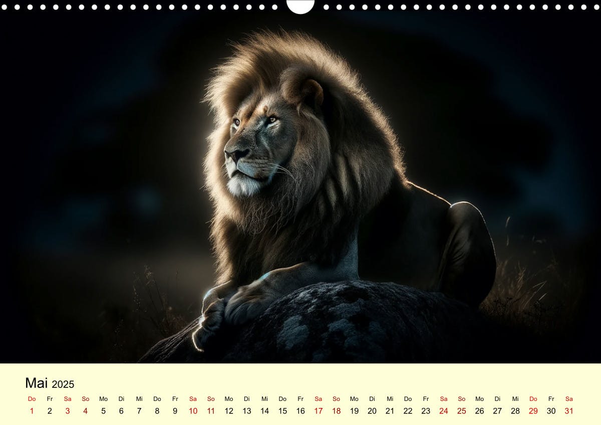 Majestätische Löwen - Die Herrscher der Wildnis - Mai