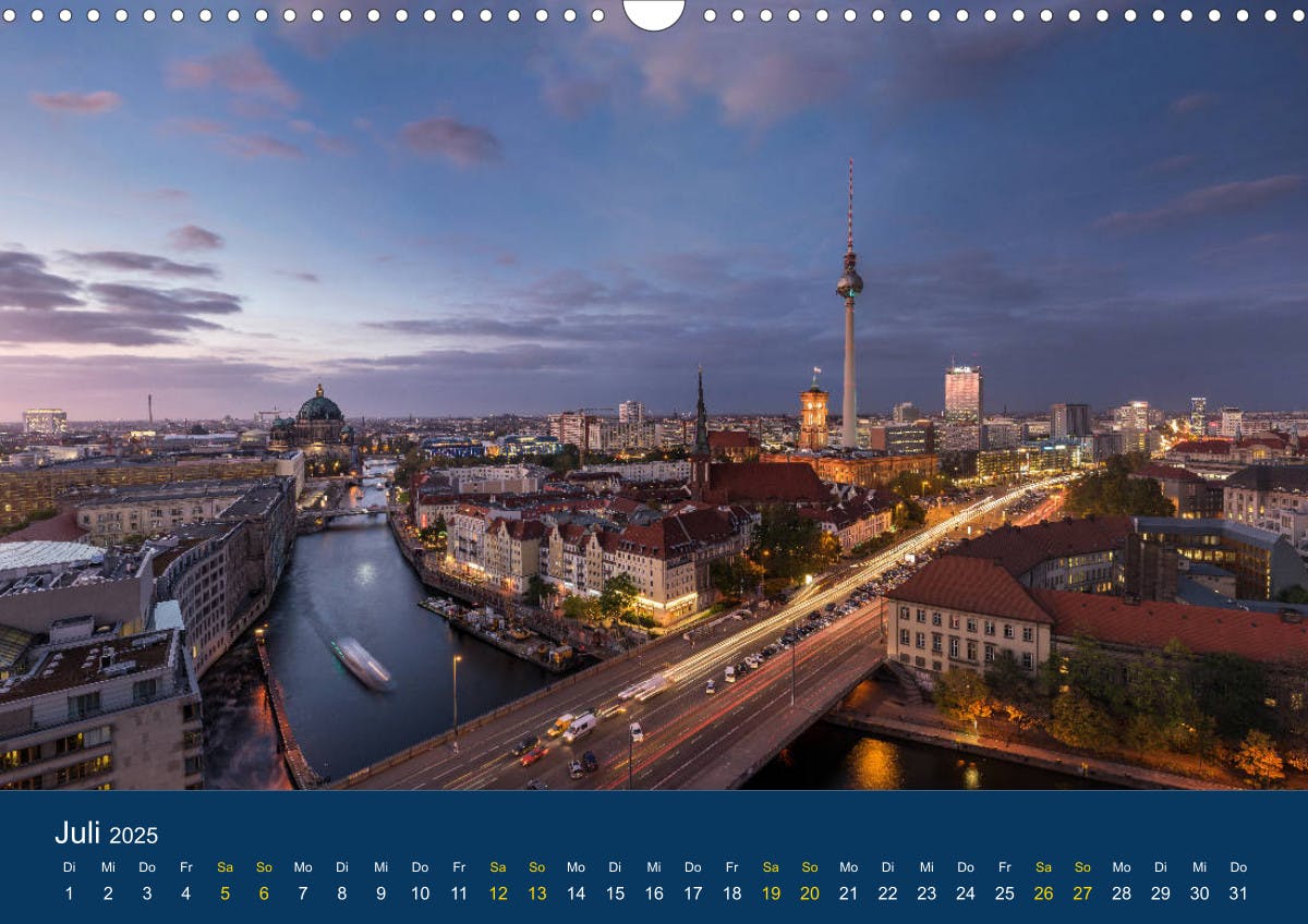 Berlin zur Blauen Stunde - 12 Berliner Sehenswürdigkeiten - Juli